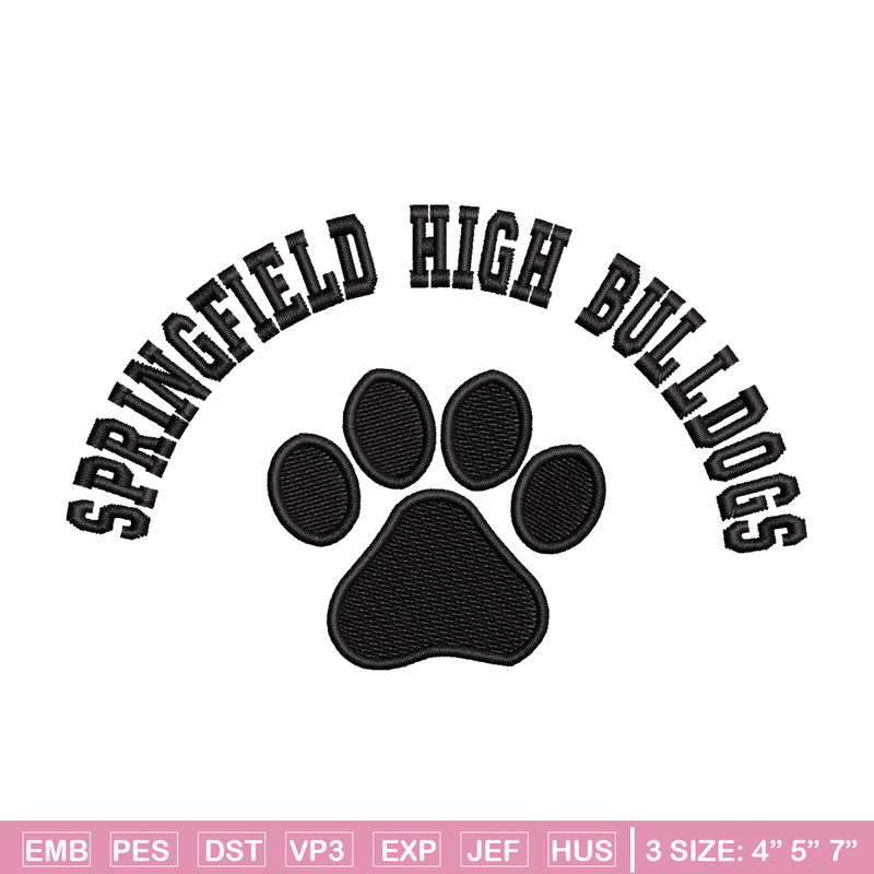 Springfield embroidery design, Logo embroidery, Emb design, Embroidery shirt, Embroidery file, Digital download.jpg