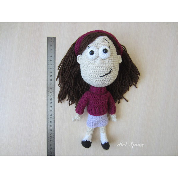 knitted doll - mabel - gravity falls - doll - girl - toy -3.JPG