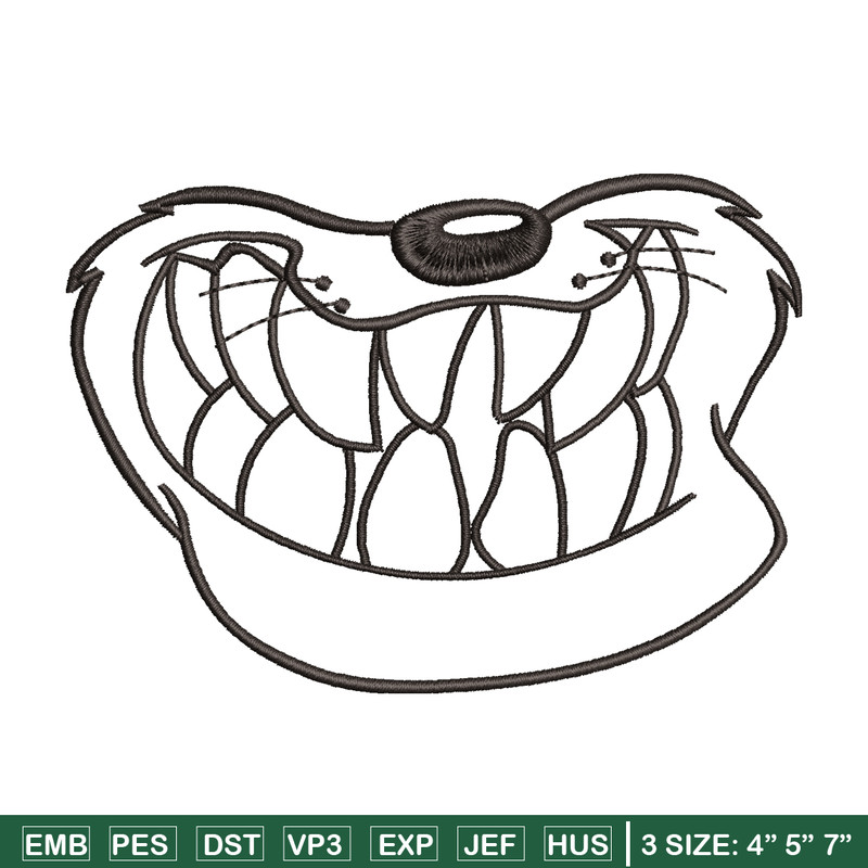 Dog black white embroidery design, cartoon embroidery, cartoon design, Embroidery file, cartoon shirt, Instant download.jpg