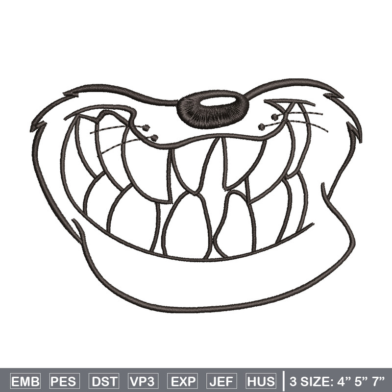 Dog black white embroidery design, cartoon embroidery, cartoon design, Embroidery file, cartoon shirt, Instant download.jpg