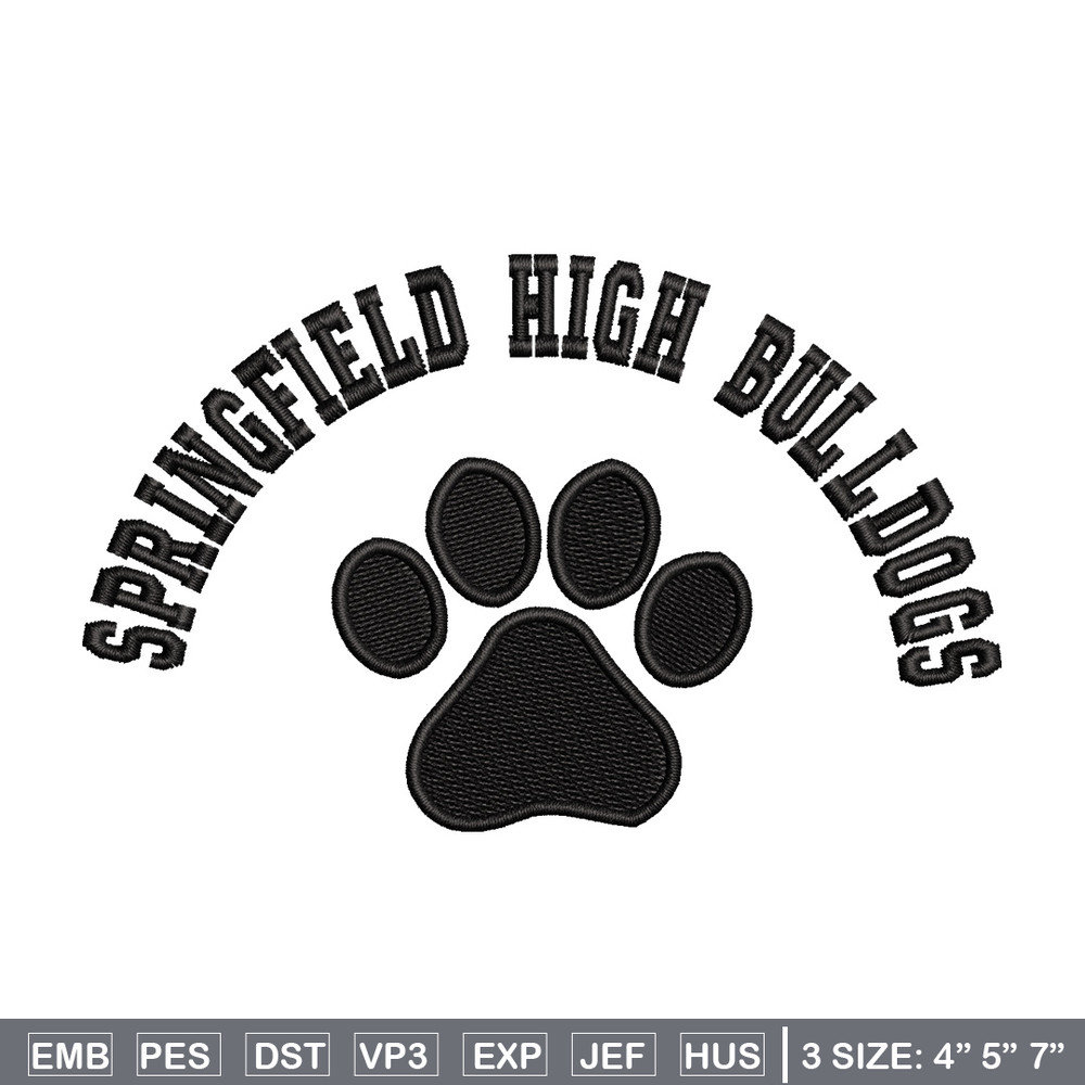 Springfield embroidery design, Logo embroidery, Emb design, Embroidery shirt, Embroidery file, Digital download.jpg