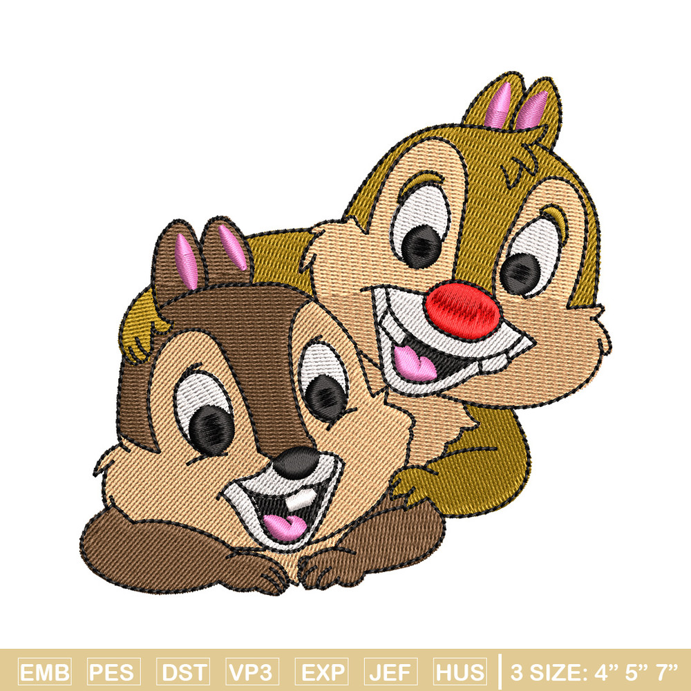 Squirrel cartoon embroidery design, Squirel embroidery, Emb design, Embroidery shirt, Embroidery file, Digital download.jpg