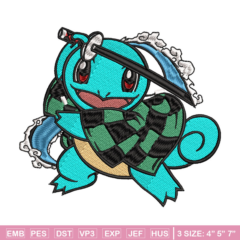 Squirtle embroidery design, Pokemon embroidery, Anime design, Embroidery file, Embroidery shirt, Digital download.jpg