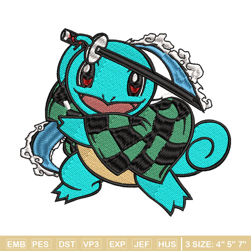 Squirtle embroidery design, Pokemon embroidery, Anime design, Embroidery file, Embroidery shirt, Digital download.jpg