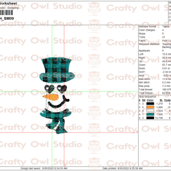 Plaid Top Hat Snowman Embroidery, Christmas Embroidery Designs, Merry Xmas Embroidery Designs, Merry Christmas Embroidery Designs