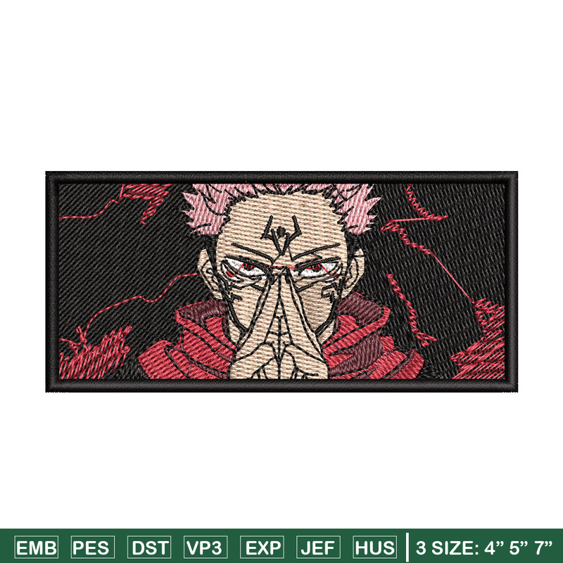 Sukuna box embroidery design, Sukuna embroidery, Embroidery shirt, Embroidery file, Anime design, Digital download.jpg