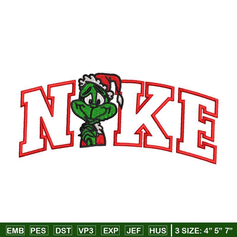 Grinch Nike Logo embroidery design, Grinch Nike embroidery, Nike design, logo shirt, Embroidery shirt, Digital download..jpg
