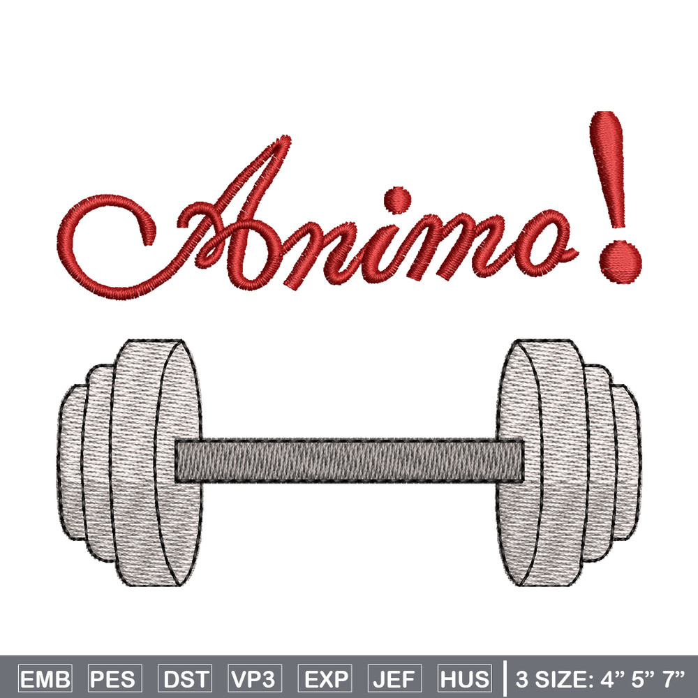 Dumbbell Logo embroidery design, logo embroidery, logo design, Embroidery file, logo shirt, Instant download..jpg
