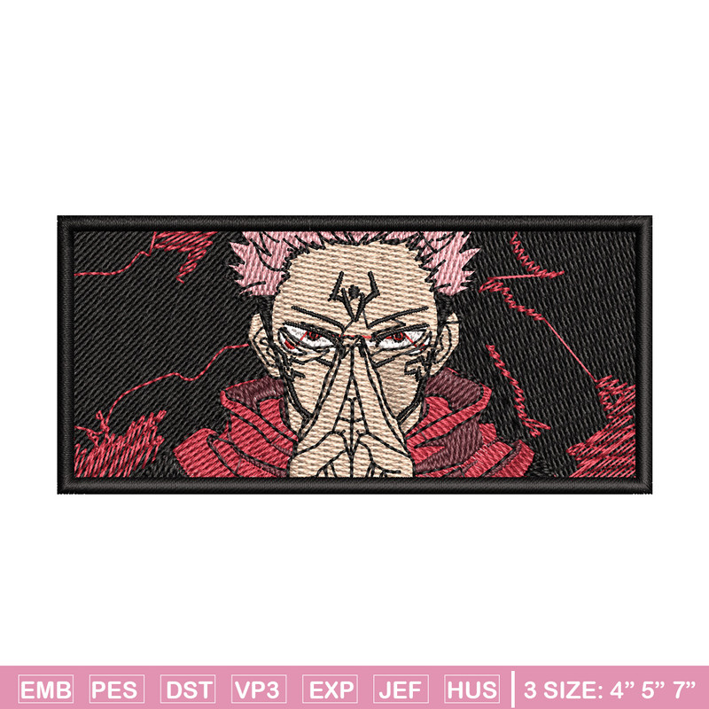 Sukuna box embroidery design, Sukuna embroidery, Embroidery shirt, Embroidery file, Anime design, Digital download.jpg