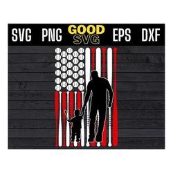 baseball dad american flag baseball flag fathers day fathers day 4th of july svg png eps dxf