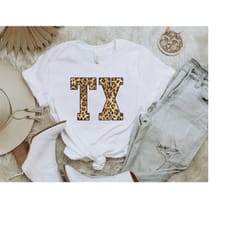 texas shirt, leopard texas t-shirt, womens texas tee, unisex fit texas tshirt, texas longhorn shirts, cheetah print texa
