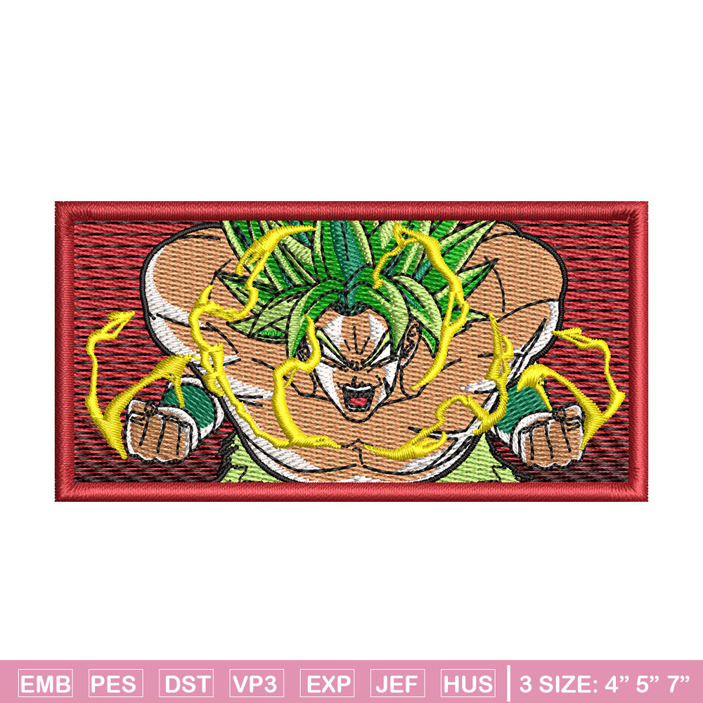 Super broly embroidery design, Dragonball embroidery, Anime design, Embroidery shirt, Embroidery file, Digital download.jpg