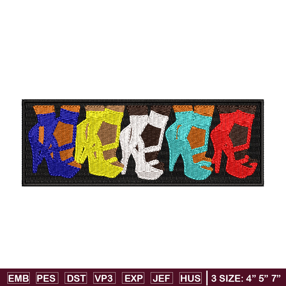 High heels color logo embroidery design, logo embroidery, logo design, Embroidery shirt, Instant download.jpg