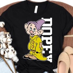 disney dopey dwarf portrait t-shirt, snow white and seven dwarfs shirt, disneyland family vacation shirt - a1078
