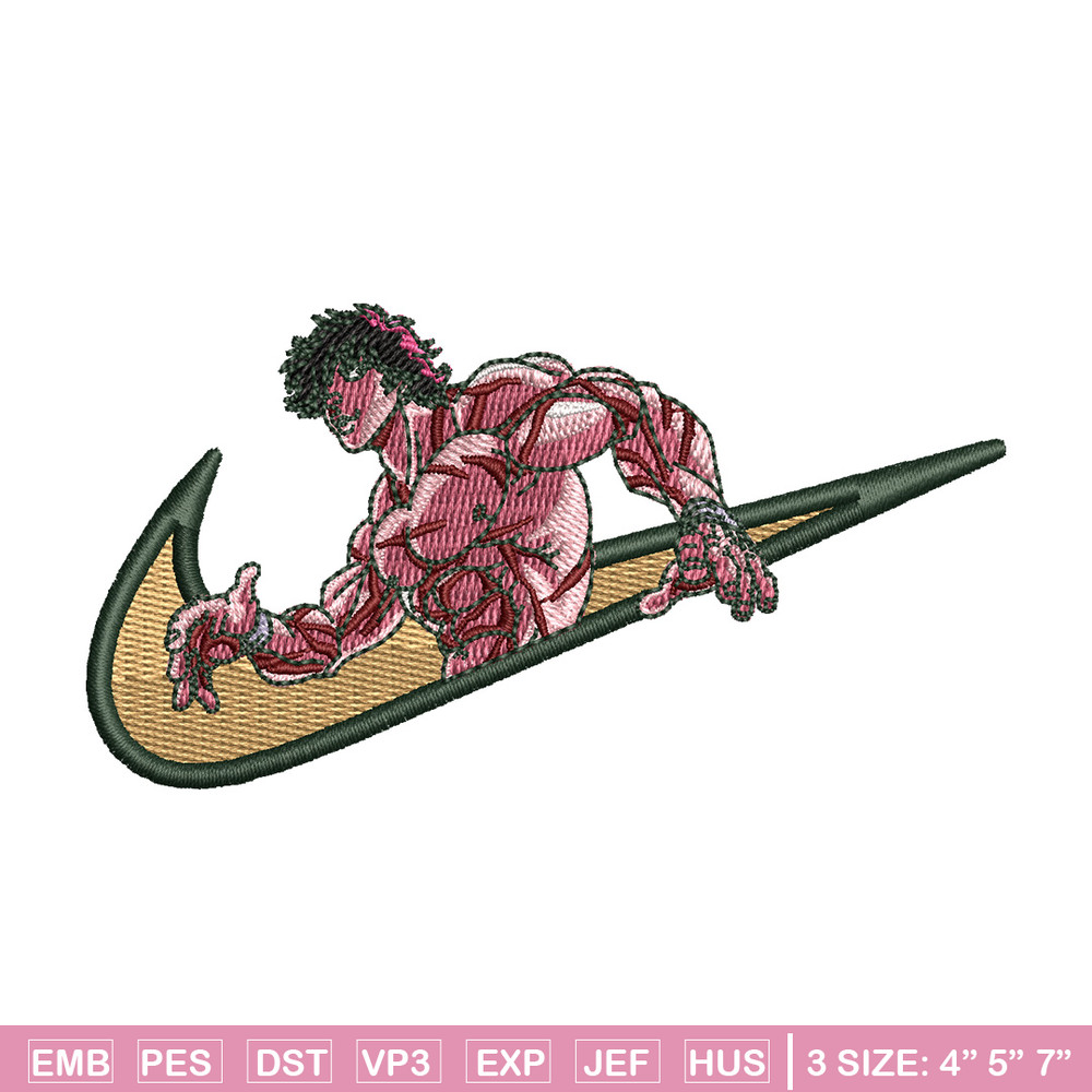 Swoosh baki embroidery design, Baki embroidery, Nike design,Embroidery file, Embroidery shirt, Digital download.jpg