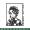 Tanjiro black embroidery design, Tanjiro embroidery, Embroidery shirt, Embroidery file, Anime design, Digital download.jpg