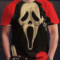 halloween ghost graphic 3d men's trendy summer crew neck t-shirt.jpg
