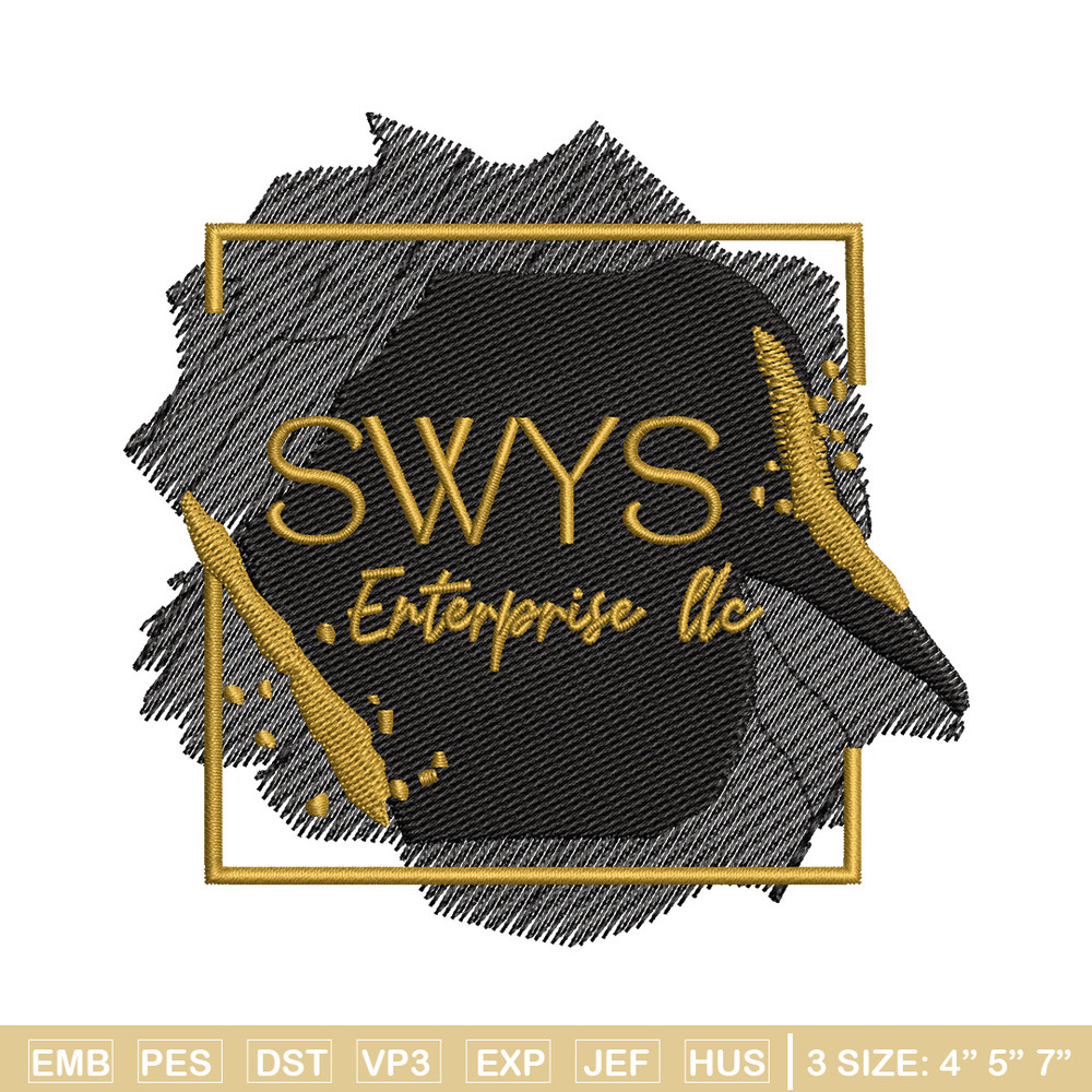 Swys logo embroidery design, Logo embroidery, Emb design, Embroidery shirt, Embroidery file, Digital download.jpg