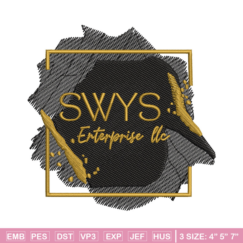 Swys logo embroidery design, Logo embroidery, Emb design, Embroidery shirt, Embroidery file, Digital download.jpg