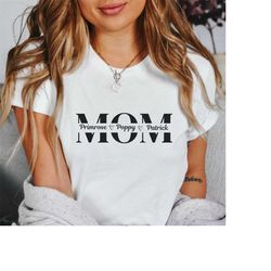 personalized mom shirt, gift for mom, mama shirt, shirt with kids names, mom shirt, kids names shirt, mothers day gift