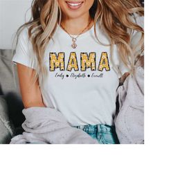 personalized mom shirt with kids names, retro mom shirt, mama shirt funny, new mom gift, mama gift, oversized mom shirt,