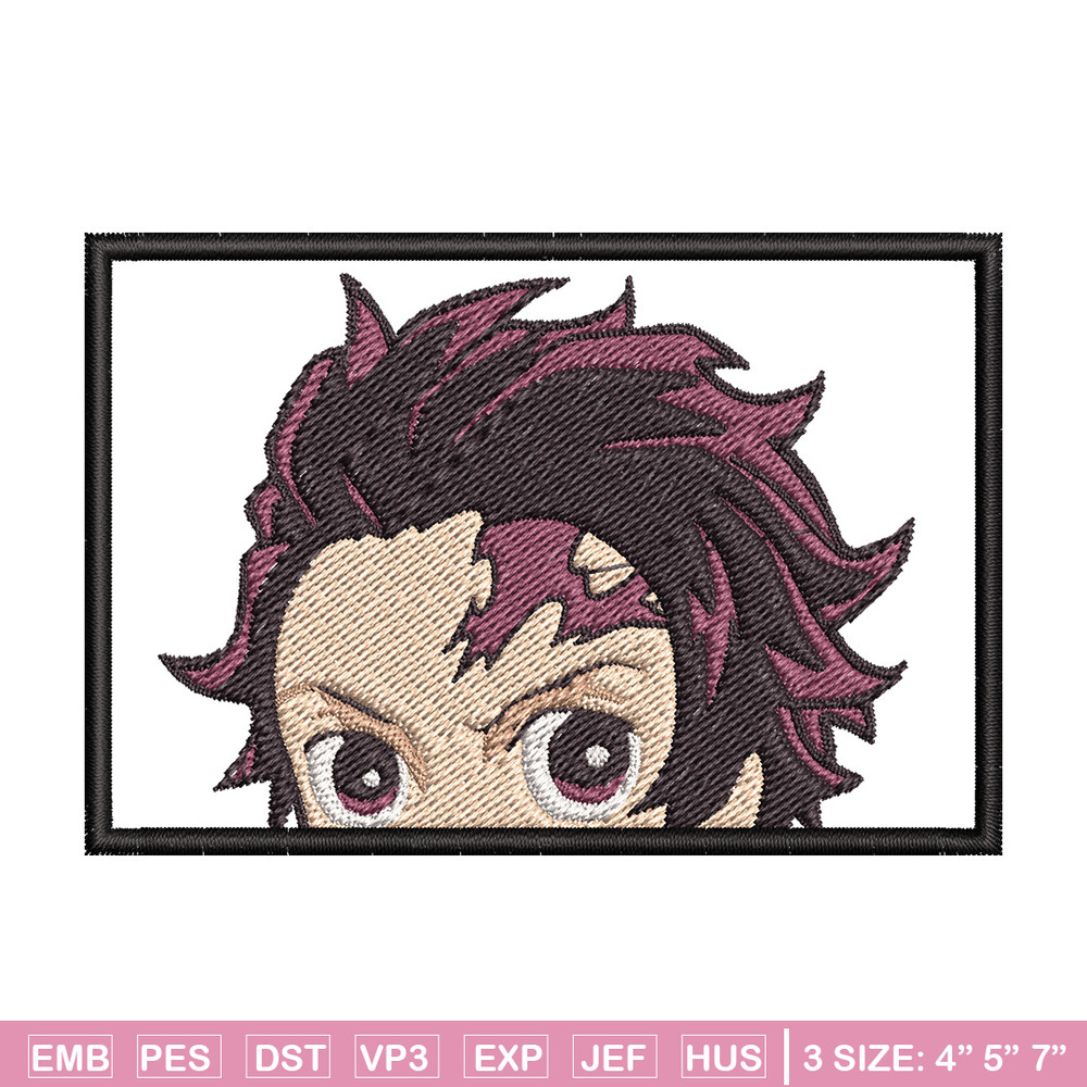 Tanjiro face embroidery design, Tanjiro embroidery, Anime design, Embroidery shirt, Embroidery file,Digital download.jpg
