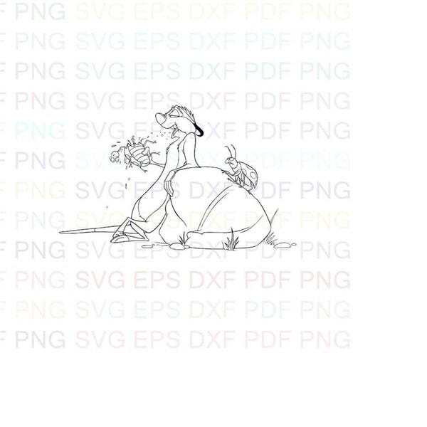 Pumbaa_Timon_and_Pumbaa_26 Outline Svg Dxf Eps Pdf Png, Cric - Inspire ...