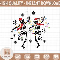 Christmas Dancing Skeletons, Santa Skeleton, Christmas Sublimation Download, For Cricut, Digital Design, Sublimation Dig