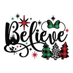 believe minnie christmas svg, disney christmas svg, merry christmas svg, christmas tree svg file cut digital download