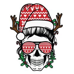 skull merry christmas svg, skull christmas svg, merry christmas svg, christmas tree svg file cut digital download