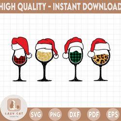 x-mas santa wine glass matching family top elf costume ugly christmas jumper reindeer antlers santa claus png, digital d