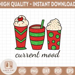 current mood hot cocoa png, christmas sublimation design, christmas current mood png, hot chocolate sublimation download