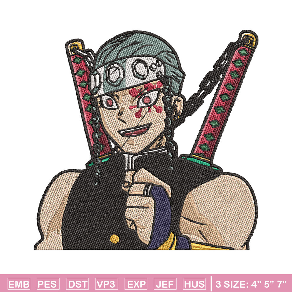 Tengen smile embroidery design, Tengen embroidery, Anime design, Embroidery shirt, Embroidery file, Digital download.jpg