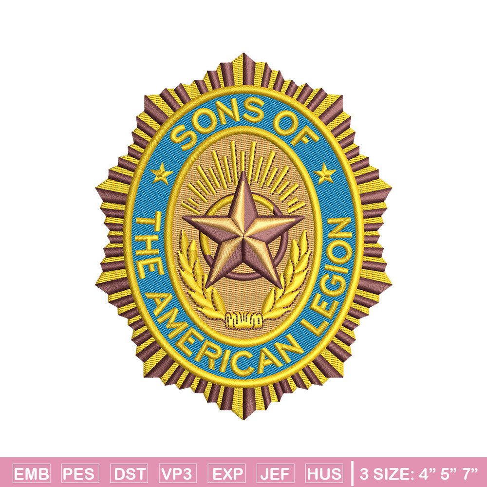 The american legion embroidery design, Logo embroidery, Emb design, Embroidery shirt, Embroidery file, Digital download.jpg