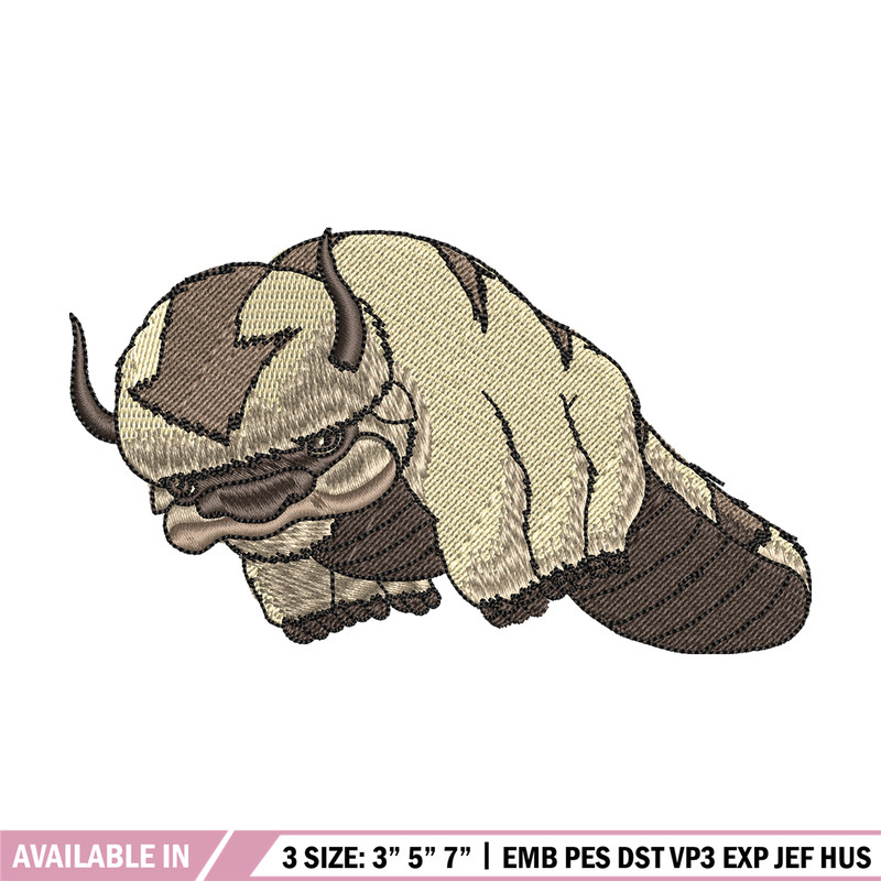 Appa embroidery design, Avatar cartoon embroidery, embroidery file, cartoon design, cartoon shirt, Digital download.jpg