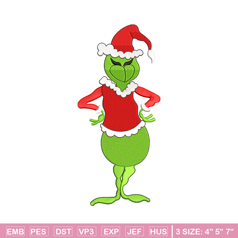 The Grinch embroidery design, Chrismas embroidery, Embroidery file, Embroidery shirt, Emb design, Digital download.jpg