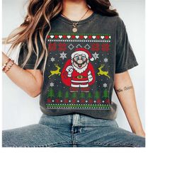 nintendo super mario cute santa mario ugly christmas sweater t-shirt, classic mario vintage shirt, disneyland christmas