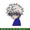 Killua embroidery design, hunter x hunter embroidery, anime design, embroidery file, anime shirt, Digital download.jpg