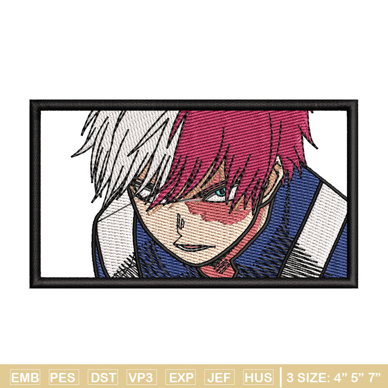 Todoroki box embroidery design, Mha embroidery, Embroidery shirt, Embroidery file, Anime design, Digital download.jpg