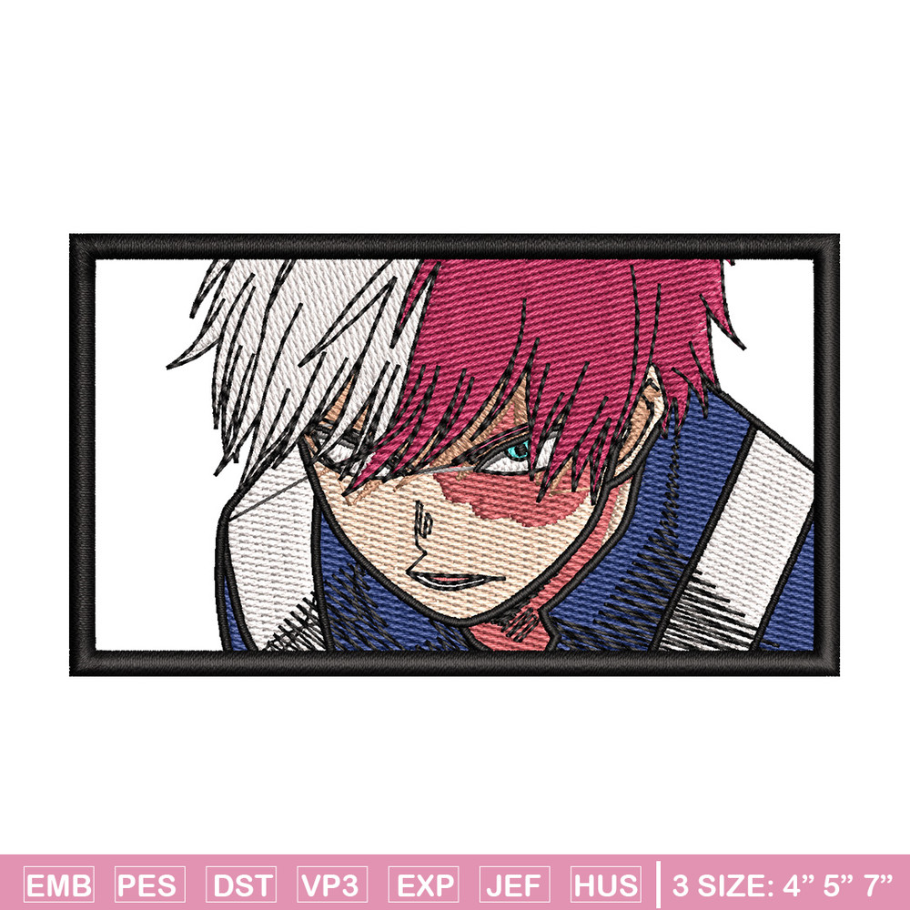 Todoroki box embroidery design, Mha embroidery, Embroidery shirt, Embroidery file, Anime design, Digital download.jpg