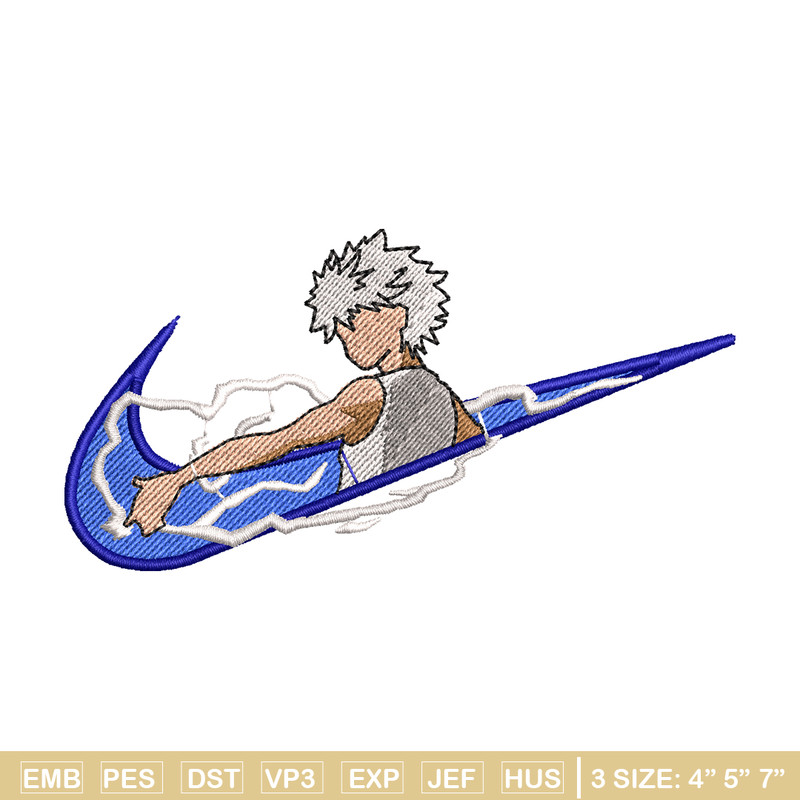 Killua zoldyck embroidery design, hunter x hunter embroidery, embroidery file, anime design, Digital download.jpg