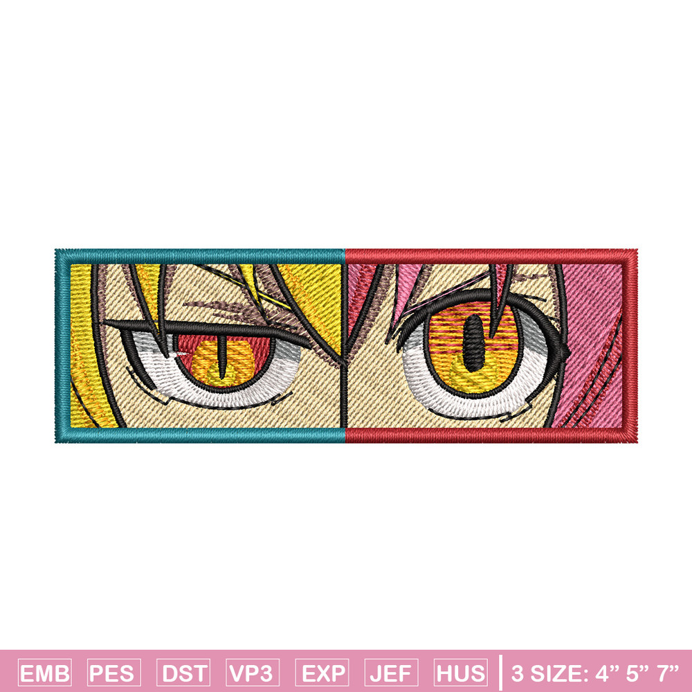 Tohru eyes embroidery design, Dragon maid embroidery, Anime design, Embroidery shirt, Embroidery file,Digital download.jpg