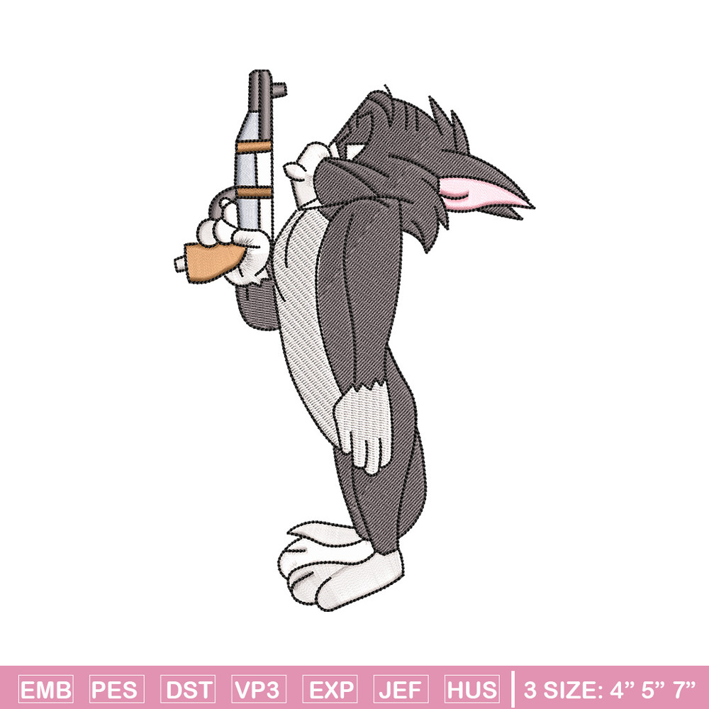 Tom gun embroidery design, Tom and jerry embroidery, Emb design, Embroidery shirt, Embroidery file, Digital download.jpg