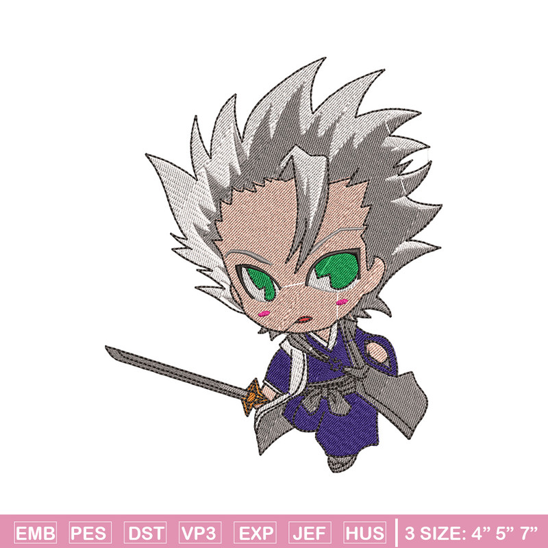Toshiro chibi embroidery design, Bleach embroidery, Anime design, Embroidery file, Embroidery shirt, Digital download.jpg