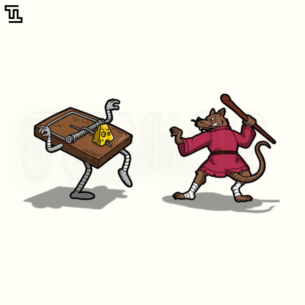 TTK483-Funny Cartoon Master Splinter Rat And Cheese Fighting Cartoon PNG.jpg