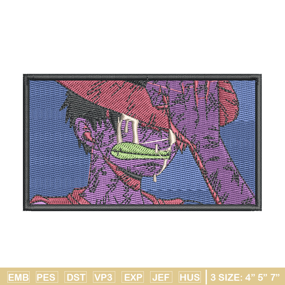 Luffy Crying embroidery design, One Piece embroidery, embroidery file, anime design, anime shirt, Digital download.jpg