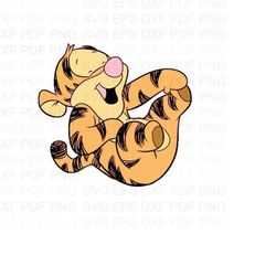 Baby_Tigger_laughing_Winnie_The_Pooh Svg Dxf Eps Pdf Png, Cricut, Cutting file, Vector, Clipart - Instant Download