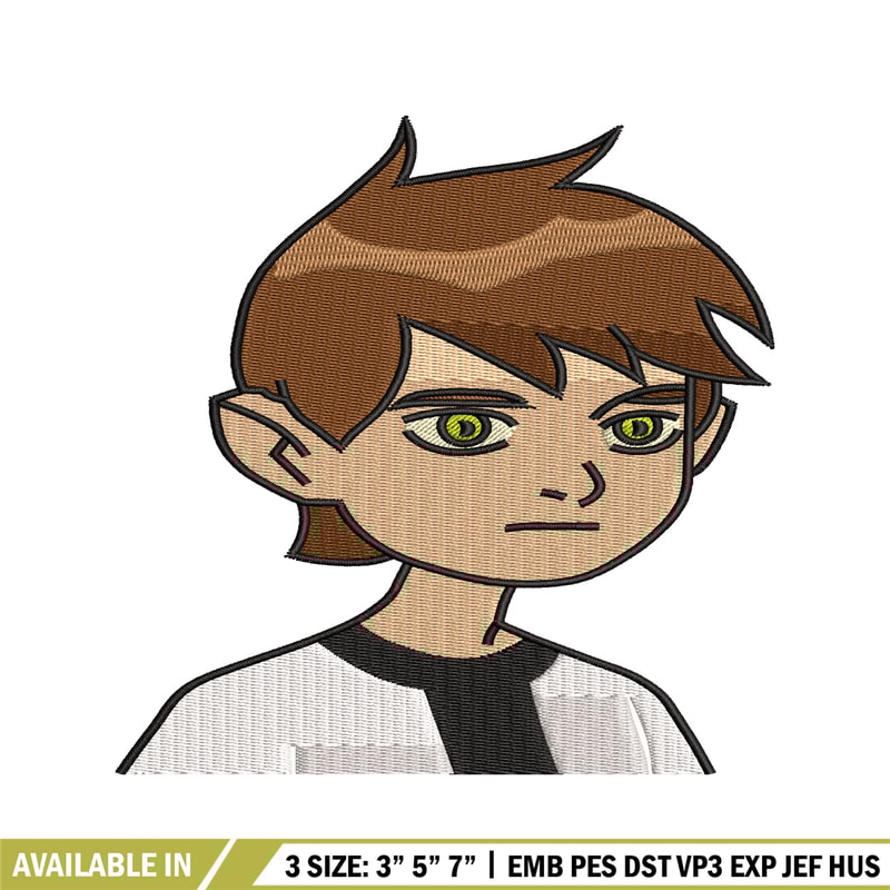 Ben Tennyson embroidery design, Benten embroidery, cartoon design, embroidery file, logo shirt, Digital download..jpg