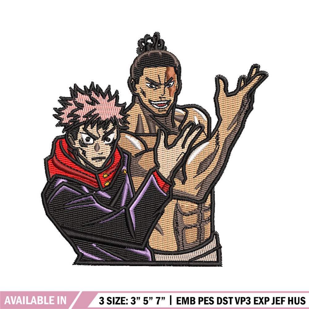 Best friends embroidery design, Jujutsu embroidery, Anime design, Embroidery shirt, Embroidery file, Digital download.jpg