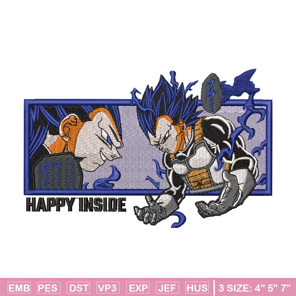 Vegeta ego embroidery design, Dragonball embroidery, Anime design, Embroidery shirt, Embroidery file, Digital download.jpg